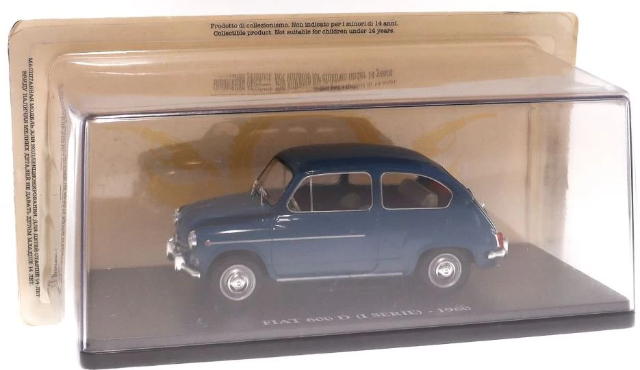 Fiat 600 D (I Serie) - 1960 1:24 European Vintage Cars - Cased - Image 4
