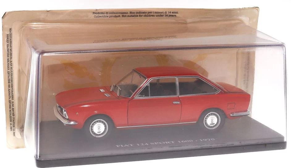 Fiat 124 Sport 1600 - 1971 1:24 European Vintage Cars - Cased - Image 4