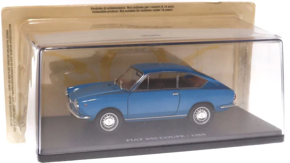 Fiat 850 Coupe - 1965 1:24 European Vintage Cars - Cased - Image 4