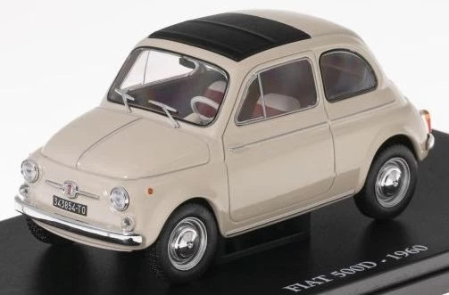 Fiat 500D - 1960 1:24 European Vintage Cars - Cased