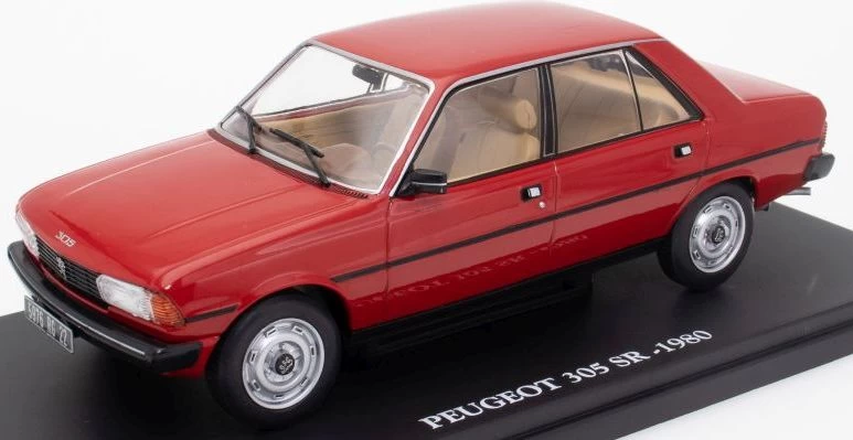 Peugeot 305 SR 1980 Red 1:24 European Vintage Cars - Cased