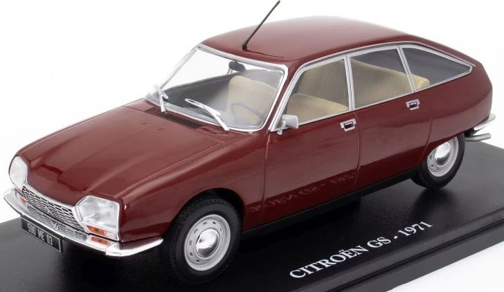Citroen GS 1971 Burgundy 1:24 European Vintage Cars - Cased